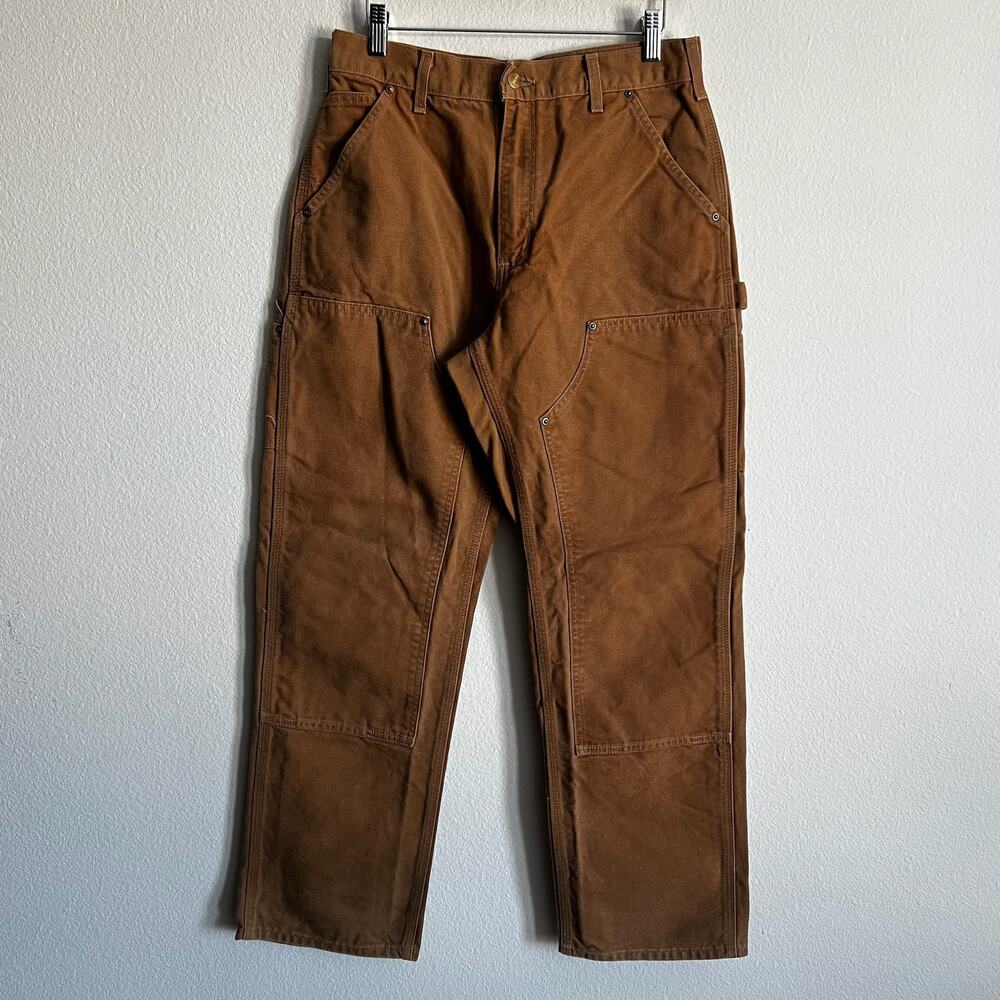 Carhartt B01 BRN brown double knee work wear carpenter pants
